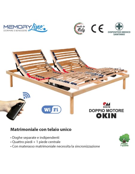 LUXURY LINE WI-FI - Rete motorizzata con telecomando wireless