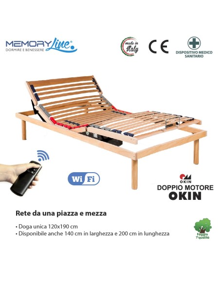 LUXURY LINE WI-FI - Rete motorizzata con telecomando wireless