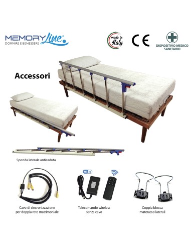 LUXURY LINE + LIGHT RELAX - Rete motorizzata + materasso in memory