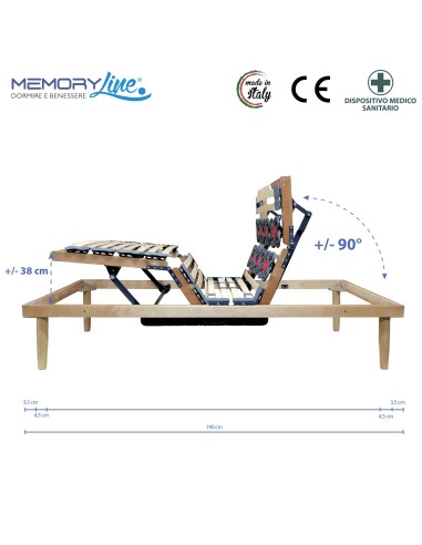 ROYAL + LIGHT RELAX - Rete motorizzata + materasso in memory