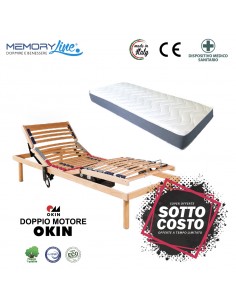 LUXURY LINE + LIGHT RELAX - Rete motorizzata + materasso in memory