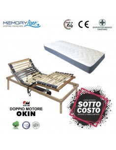 PLATINUM + LIGHT RELAX - Rete motorizzata e materasso viscoelastico doppio strato memory e poliuretano