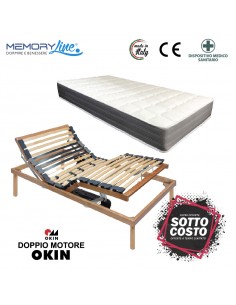 PLATINUM + LIGHT RELAX - Rete motorizzata e materasso viscoelastico doppio strato memory e poliuretano 2