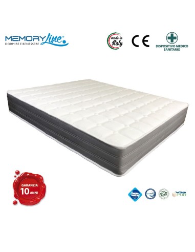 LIGHT RELAX - Materasso viscoelastico doppio strato memory e poliuretano